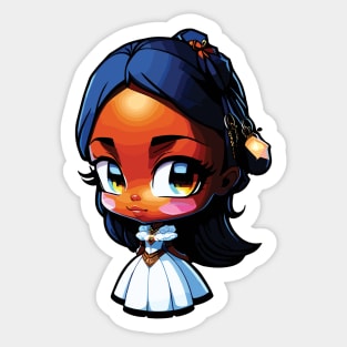 Cute Black Princess #2 Sticker